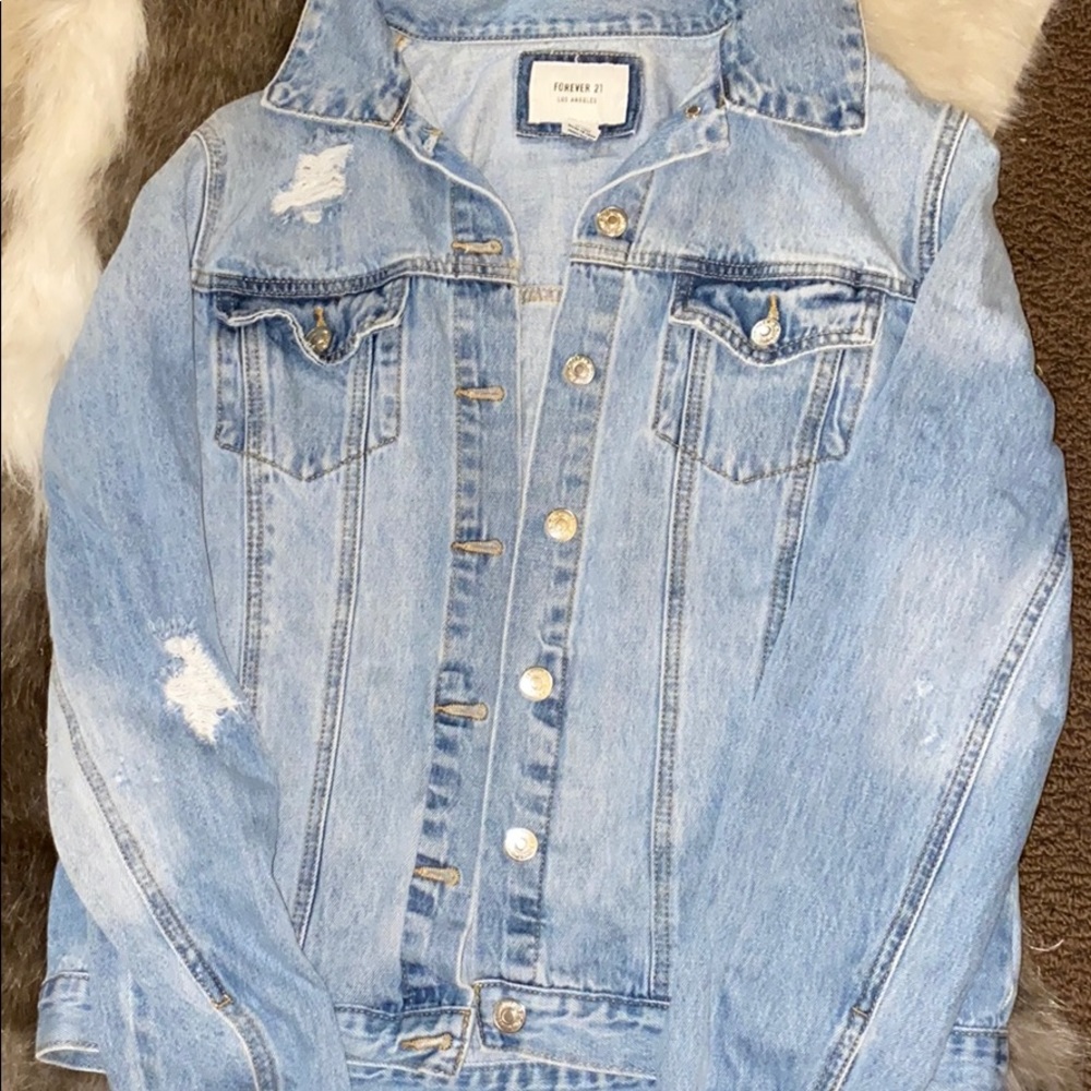 Forever 21 distressed Jean Jacket
